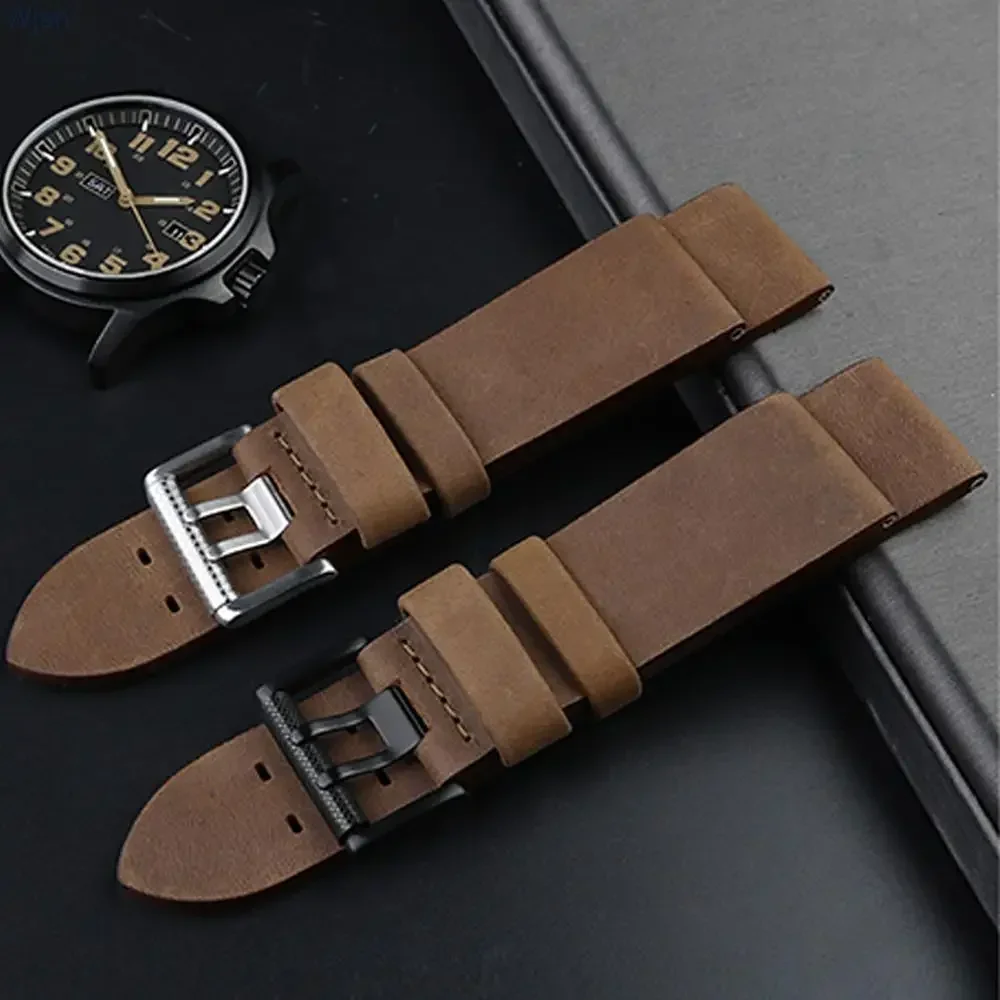 Ремешок кожаный для Luminox 1879 1940 1920 1925 1927, 26 мм
