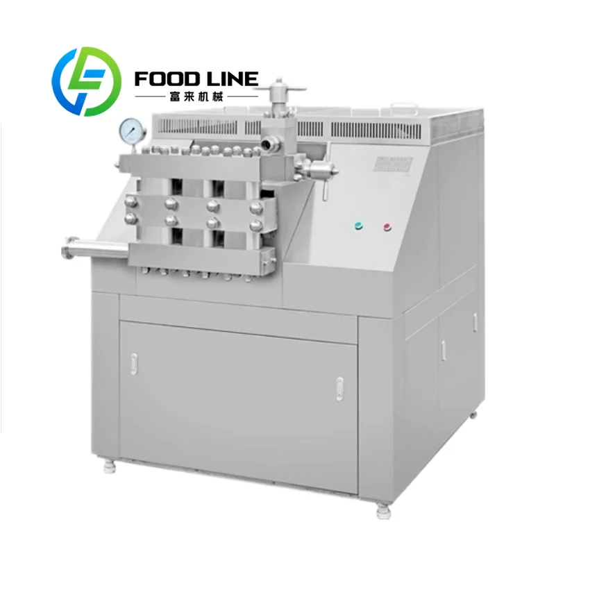 1000L 25Mpa Ice Cream Honey Juice Homogenizer SS304/SS316 Material 1 Year Warranty Customizable Motor Power Overseas Service
