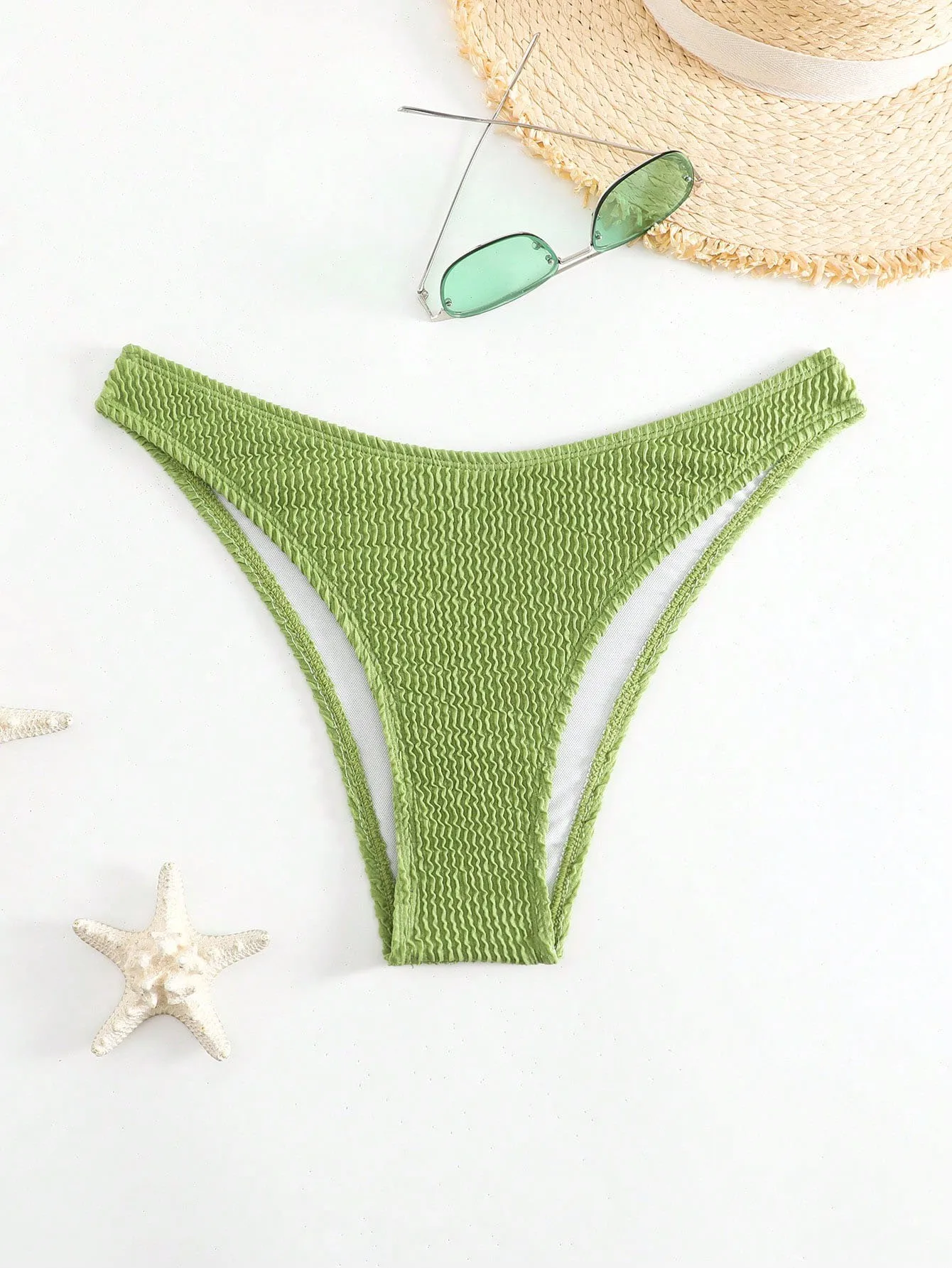 KNOWDREAM Thong Underwear Women Sexy Low Waisted Solid Color Bikini Bottom Swimwear Women Classic Beach Bikini