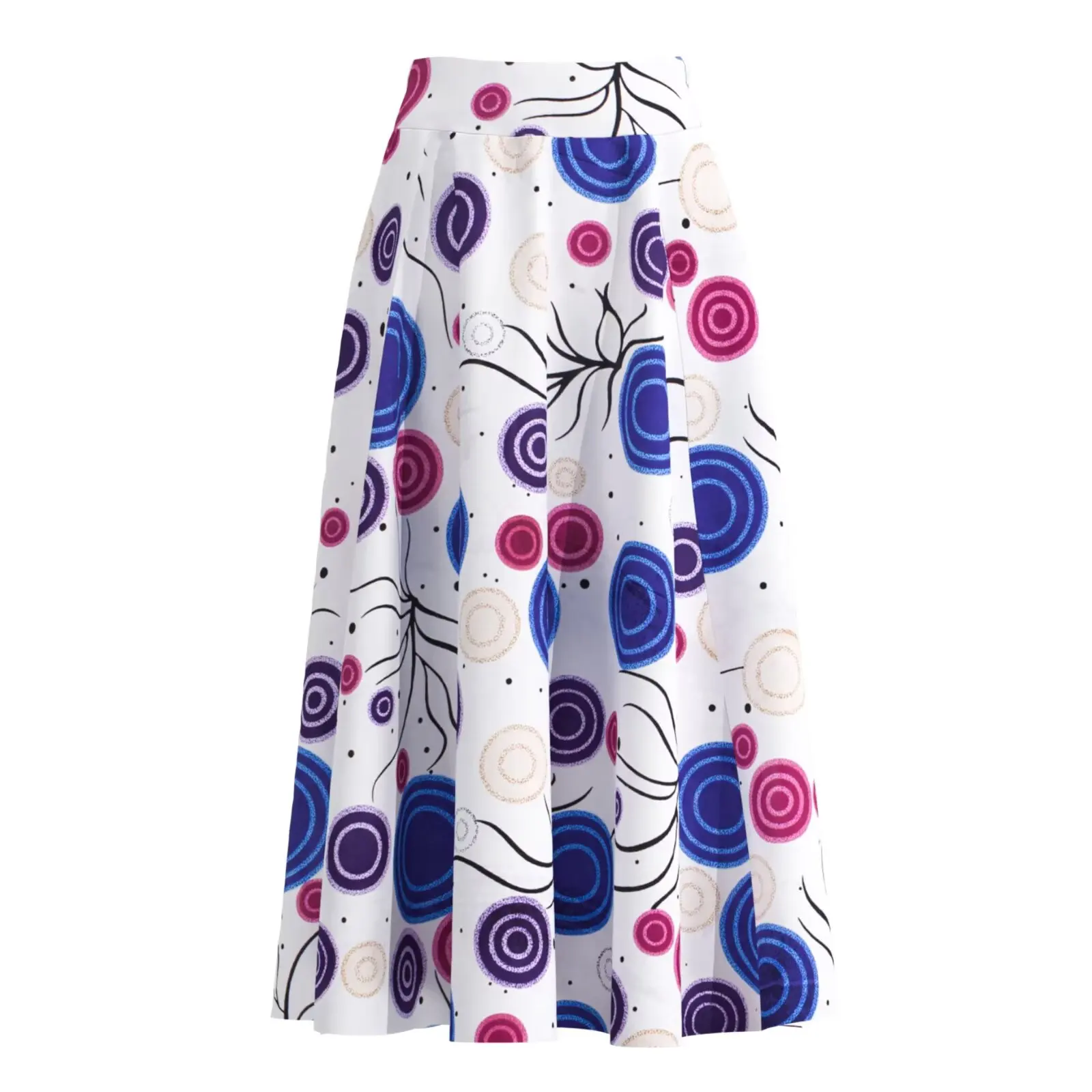 Custom African Women Lady Clothing African Skirt for Women Ankle Length Cotton Dashiki Print Long Skirt WY8278