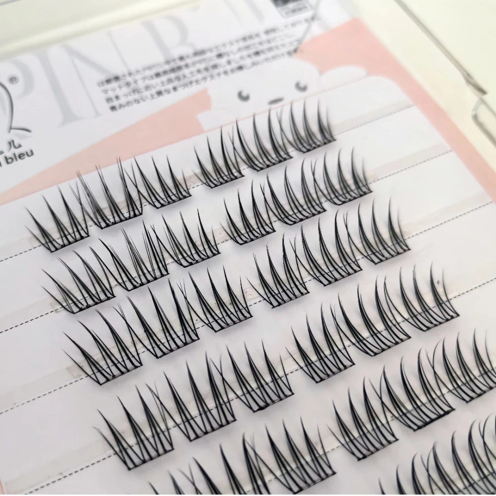 Nessuna colla necessaria Idol Ciglia finte Grande capacità 7-9mm Ciglia autoadesive Estensione ciglia fai da te Ciglia a grappolo per trucco coreano