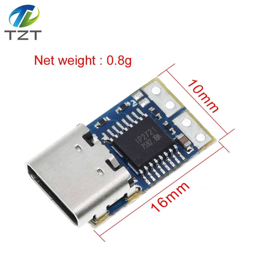Type-C PD decoy module PD2.0 PD3.0 to DC DC trigger extension cable QC4 charger 9V 12V 15V 20V Fast Quick Charger Circuit Board image 2