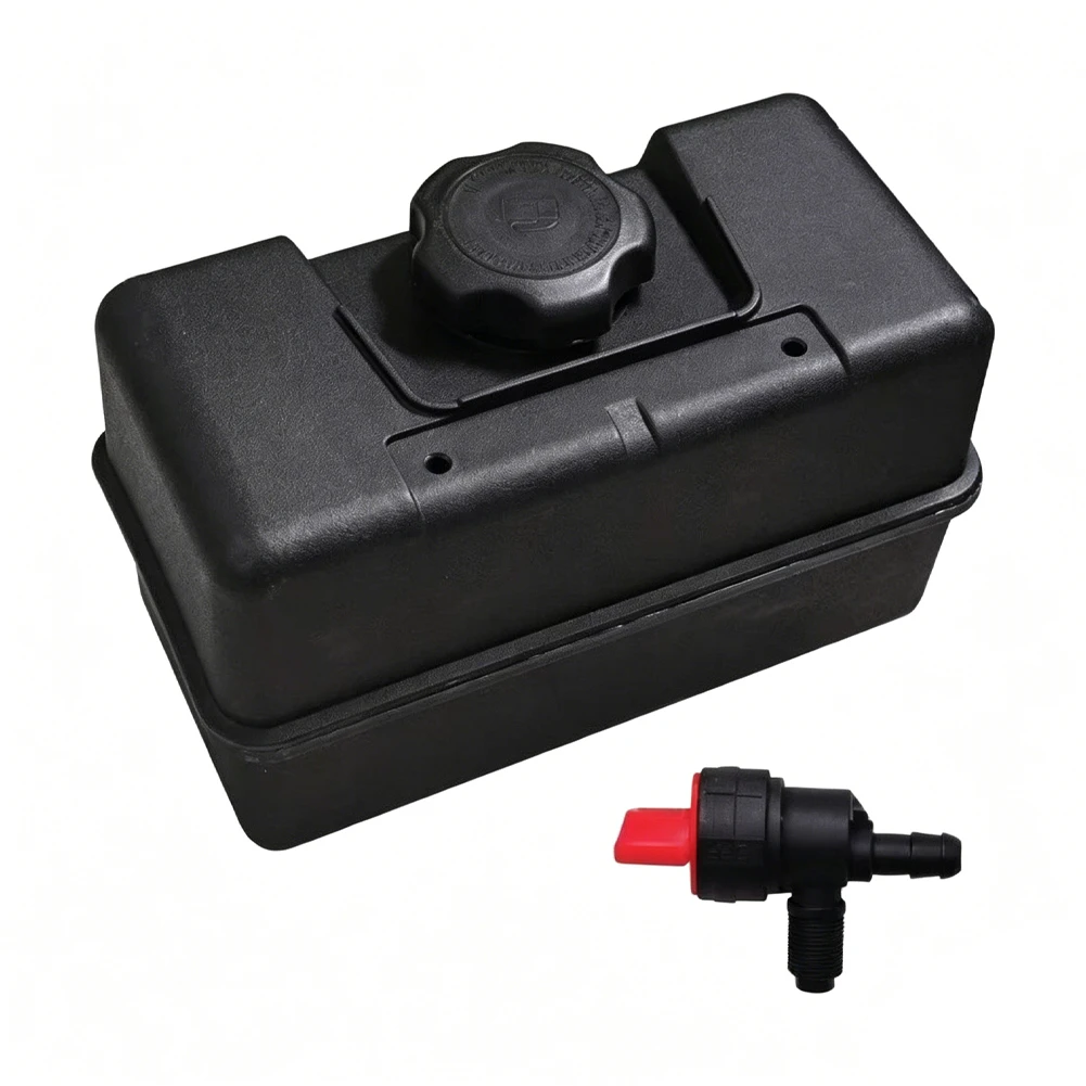 /Plastic /Fuel /Tank With Shut Off Valve And Cap For Remote Mounting Lawn Mower Tiller Wood Chipper Engine Replacement Part 6919