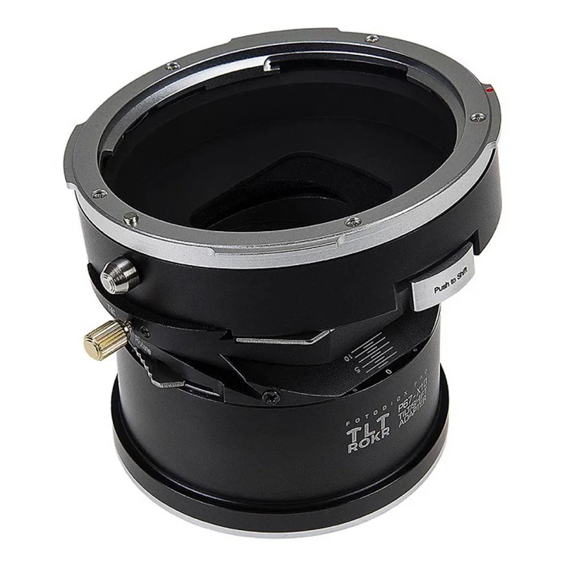 

Fotodiox P67-XCD TLT ROCK TILT/SHIFT Movements Lens Adapter For Pentax 67 6x7 Mount Lens To Hasselblad XCD Mount Camera