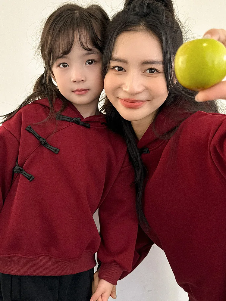 Parent-child clothing spring new one American long-sleeved sweater family clothing mother and daughter striped sweater versatile