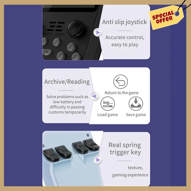 RGB20S Retro Video Game Console 3.5Inch Screen Open Source System Handheld Video Players Children's Gifts-WMAN