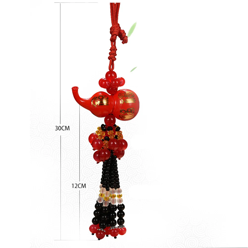 1 قطعة قلادة سيارة كريستال زجاجة القرع الأحمر الذهب معلقة حلية مرآة الرؤية الخلفية فنغ شوي الديكور الفاخرة سيارة هدية مزخرفة