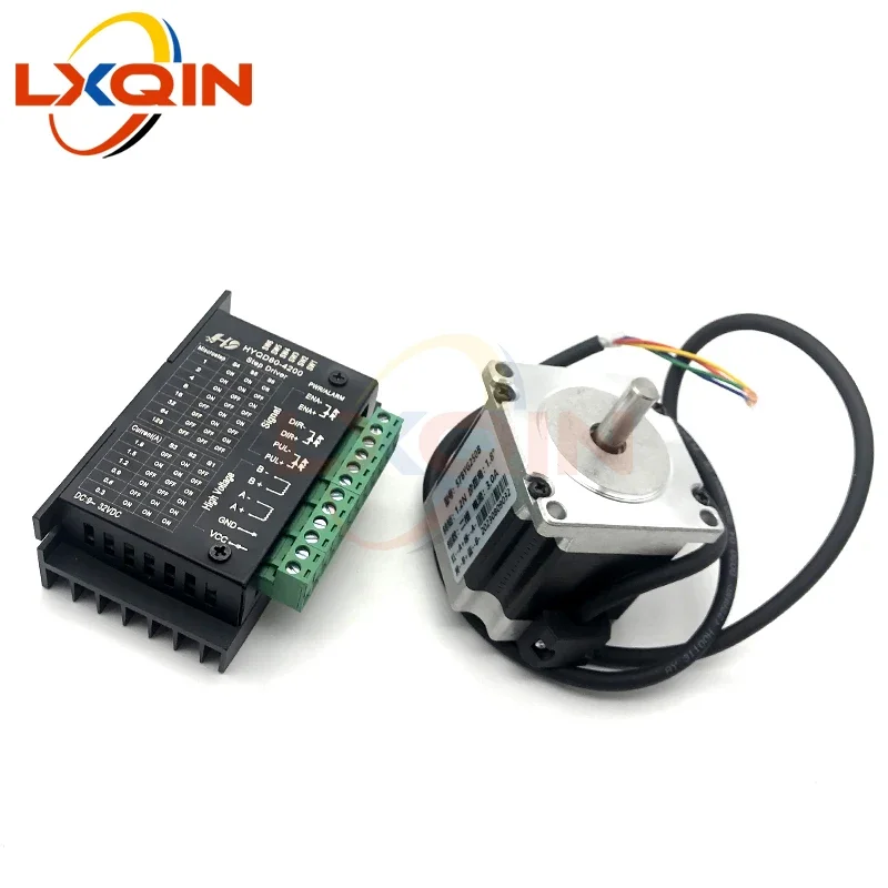 LXQIN Printer Engine Stepper Motor with Driver HYQD60-4200 for XP600 I3200 Print Head Y Axis Paper Feeding Motor