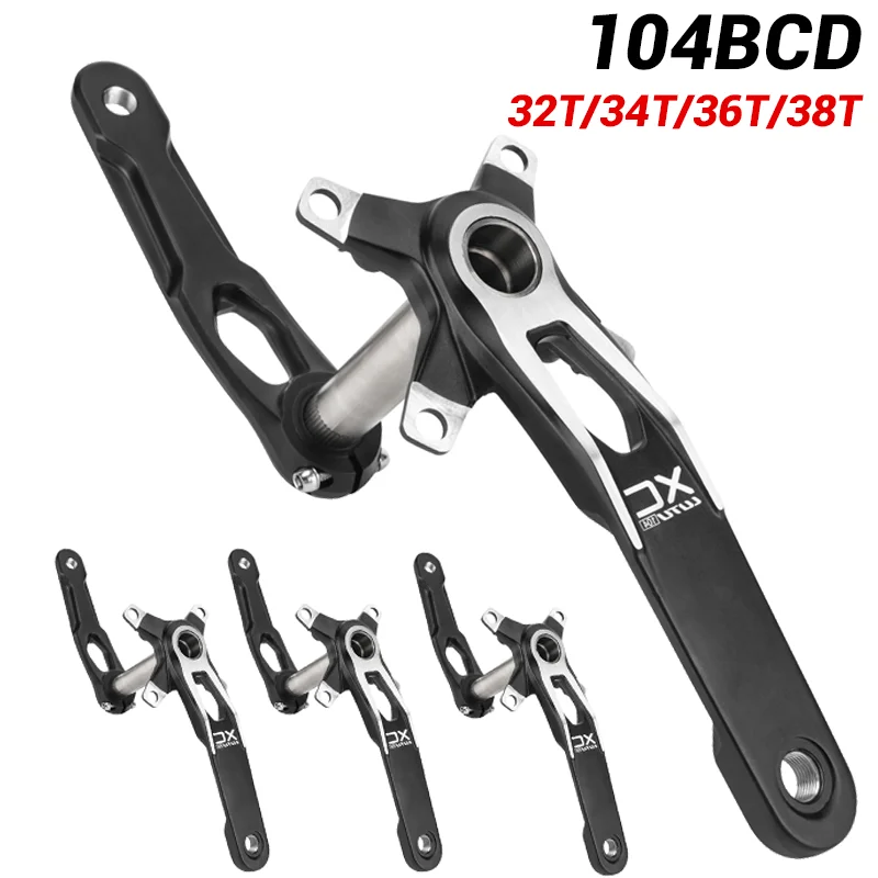 

104bcd Crank Single Chainring 36 Teeth 32t 38 Teeth Mtb Crown 34 Teeth 104 Bcd Crankset For Aluminum Mountain Bike Crank