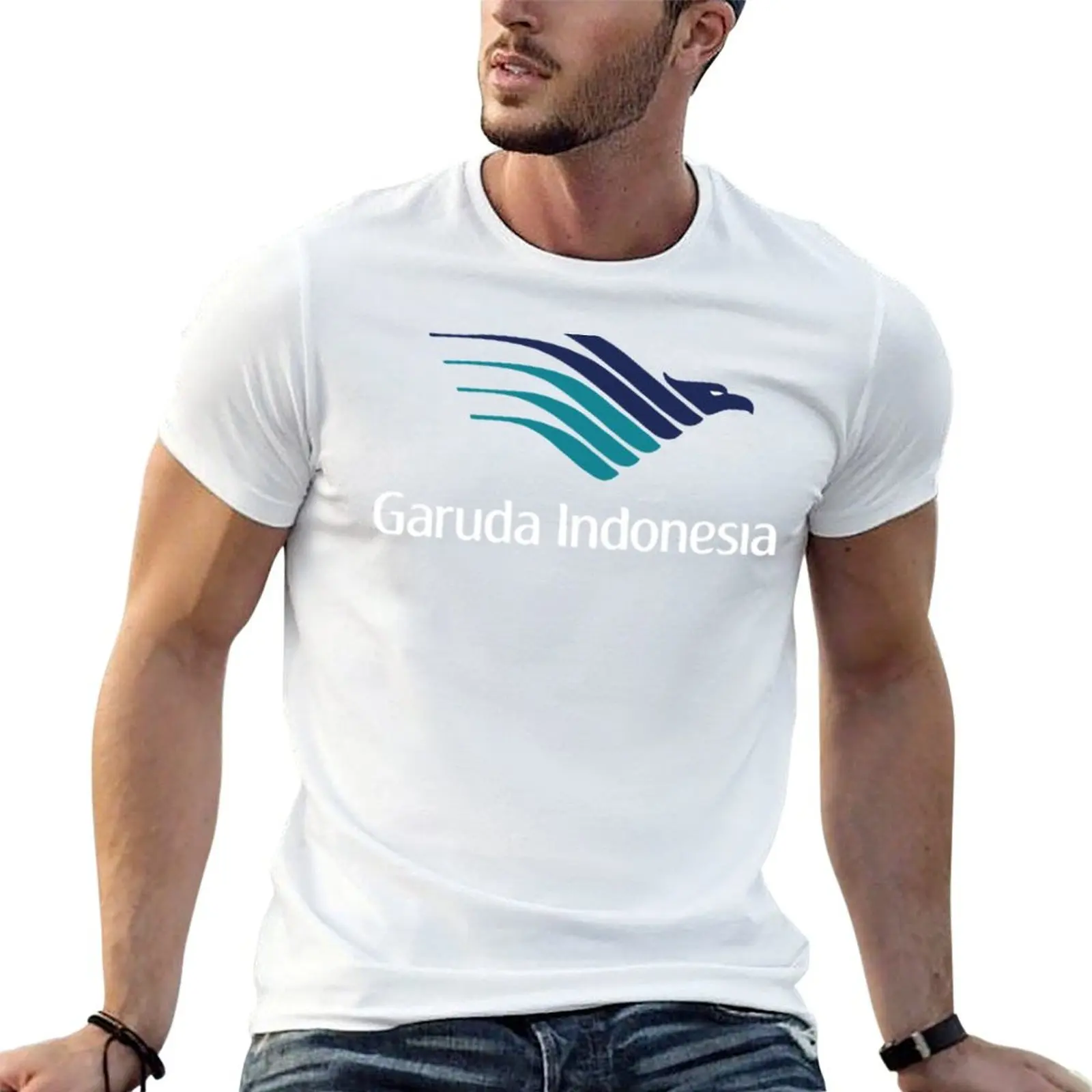 Best Selling - Garuda Indonesia Logo T-Shirt Stretch Fabric Comfort T-Shirt