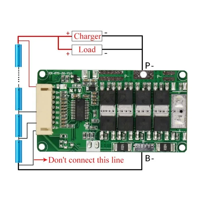 BMS 7S 24V 18A Li-ion Lithium 18650 Battery Protection Board Power Bank Charging PCB BMS 7S Board For arduino Board Module
