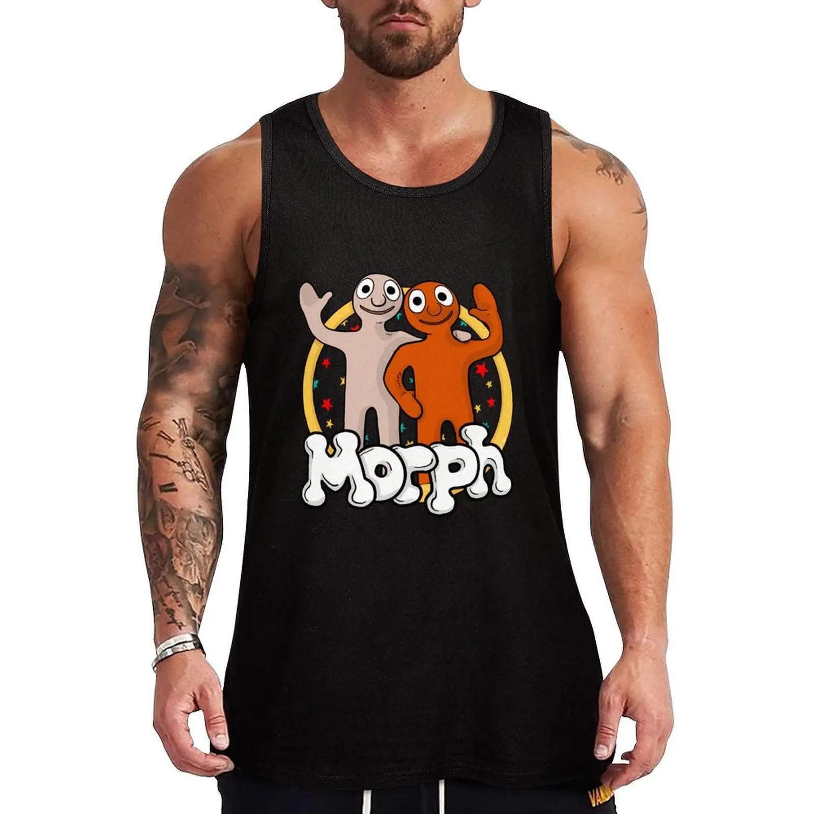 

Morph And Chas Logo Tank Top sleeveless vest men Working vest gym t shirt men