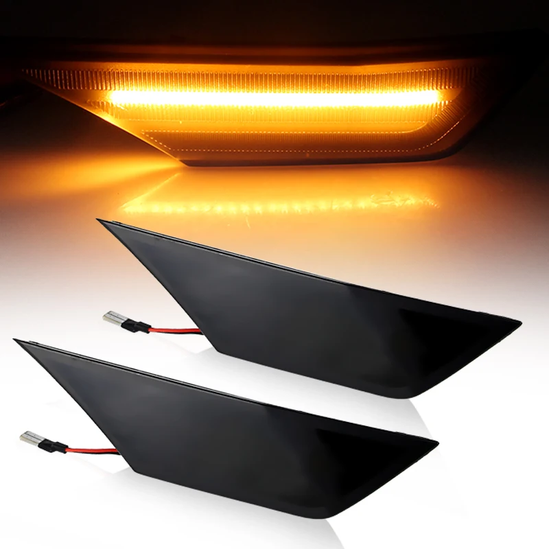2pcs For 2016-up 10th generation Honda Civic LED Side Marker Light Smoked Clear Side Marker Signal Lights Marker Lamp Lens