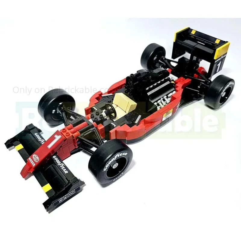MOC-216419New F1-90 Formula Auto Sport Auto Building Blocks Model794PartsMOC Creativo Ragazzi Bambini Compleanno Building Blocks Giocattolo Regalo