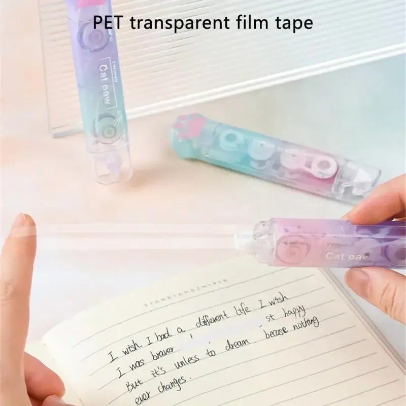 Pegatina de planificación en forma de corazón de placer de corrección de doble punta, función Dual, fácil de usar, bonito diseño de gato de doble cara