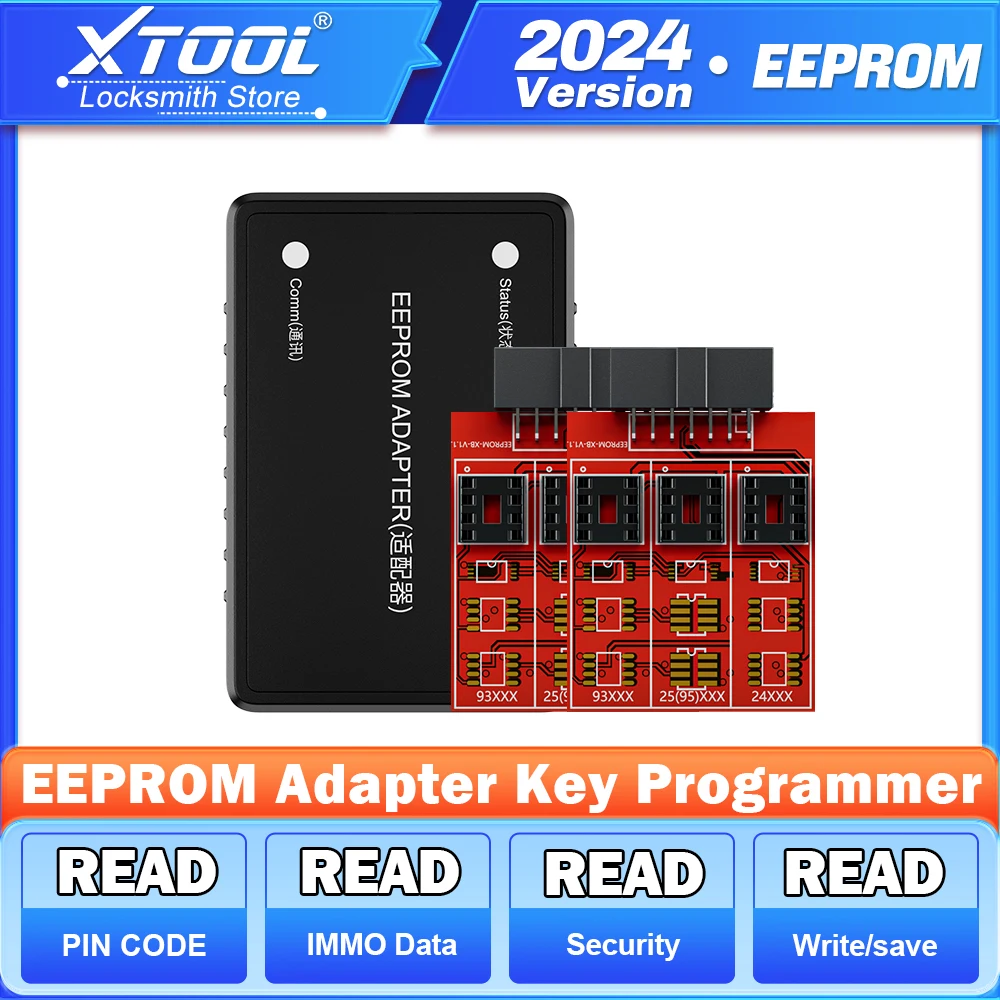 XTOOL Original EEPROM Adapter Pincode Read Key Programming Accessory Read Security Code For X100PAD3 X100MAX D7 D8 D9 IP616 D8S