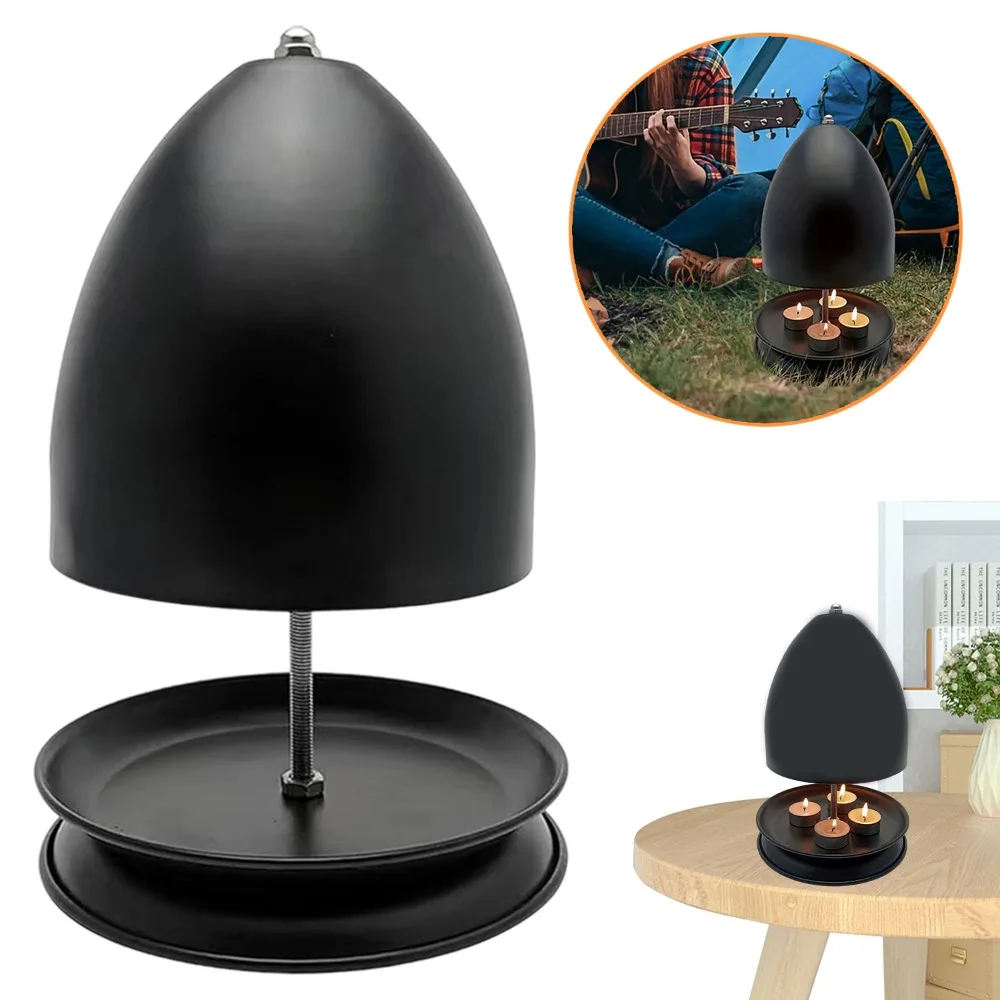Scaldacandele per Tea Light a Doppia Parete, Scaldamani in Metallo per Soggiorni e Camere da Letto Invernali