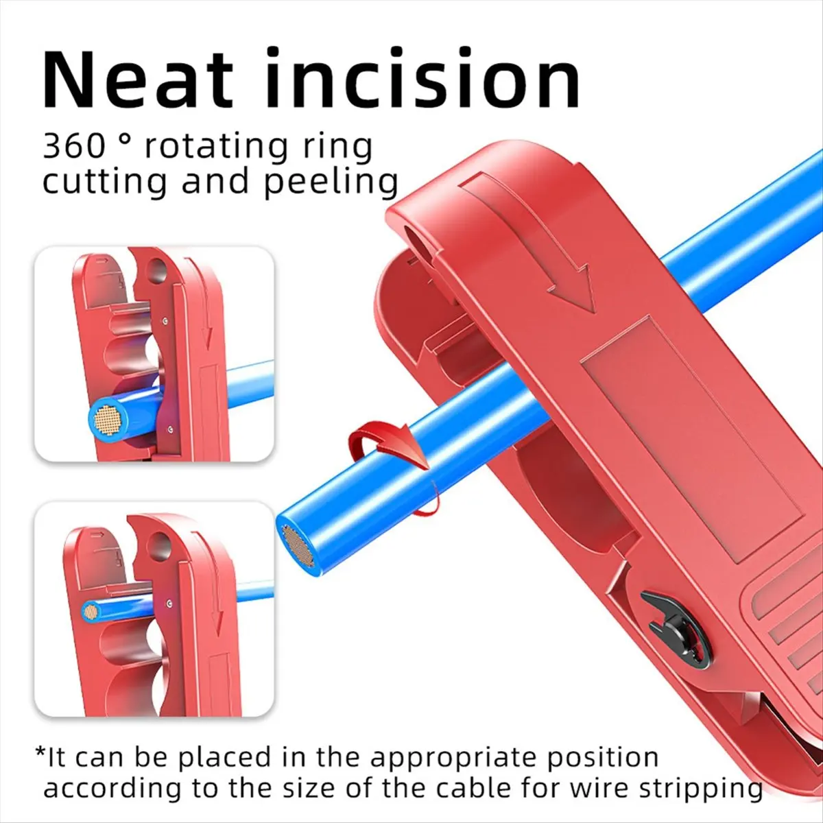(MEOF] Fiber Optic Cable Cutter IPC-240 Rotary Cutting Stripper Multi-Function Stripper for 4-240mm Insulated Wire and Cable