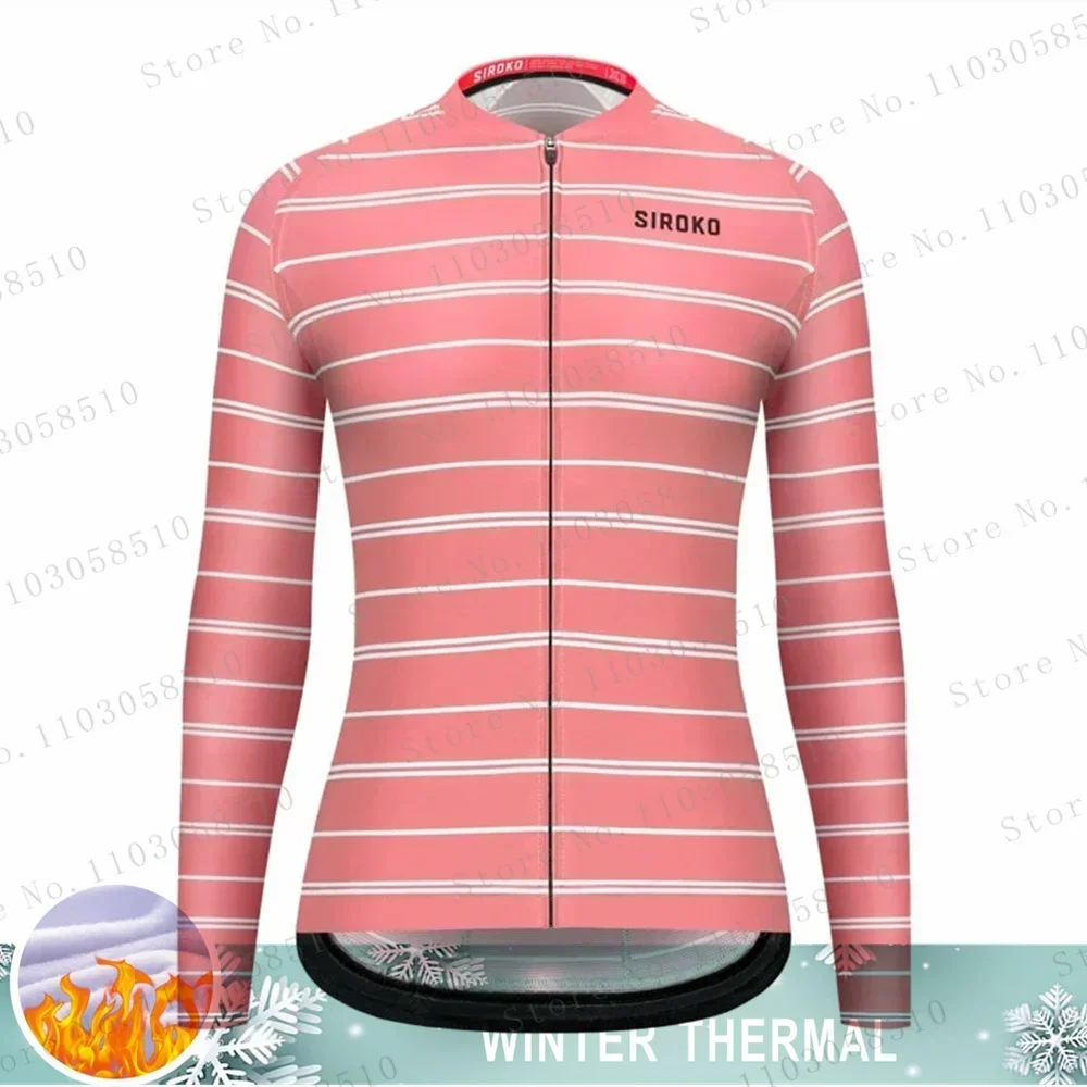 

Siroko Women Long Sleeve Winter Cycling Set Maillot Road Bike Shirts Autumn Cycling Jersey Bicycle Clothing Riding Sportswear