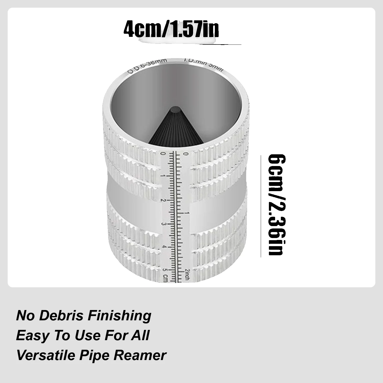

Professional Pipe Reamer & Chamfer Tool 6-36mm Stainless Steel Deburring Tool for Plumbing, Metalworking, Workshop & Home Repair