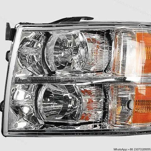 Easy Installation High Low Beam for  Silverado 2007-2014 Clear Lens Durable Housing Headlight