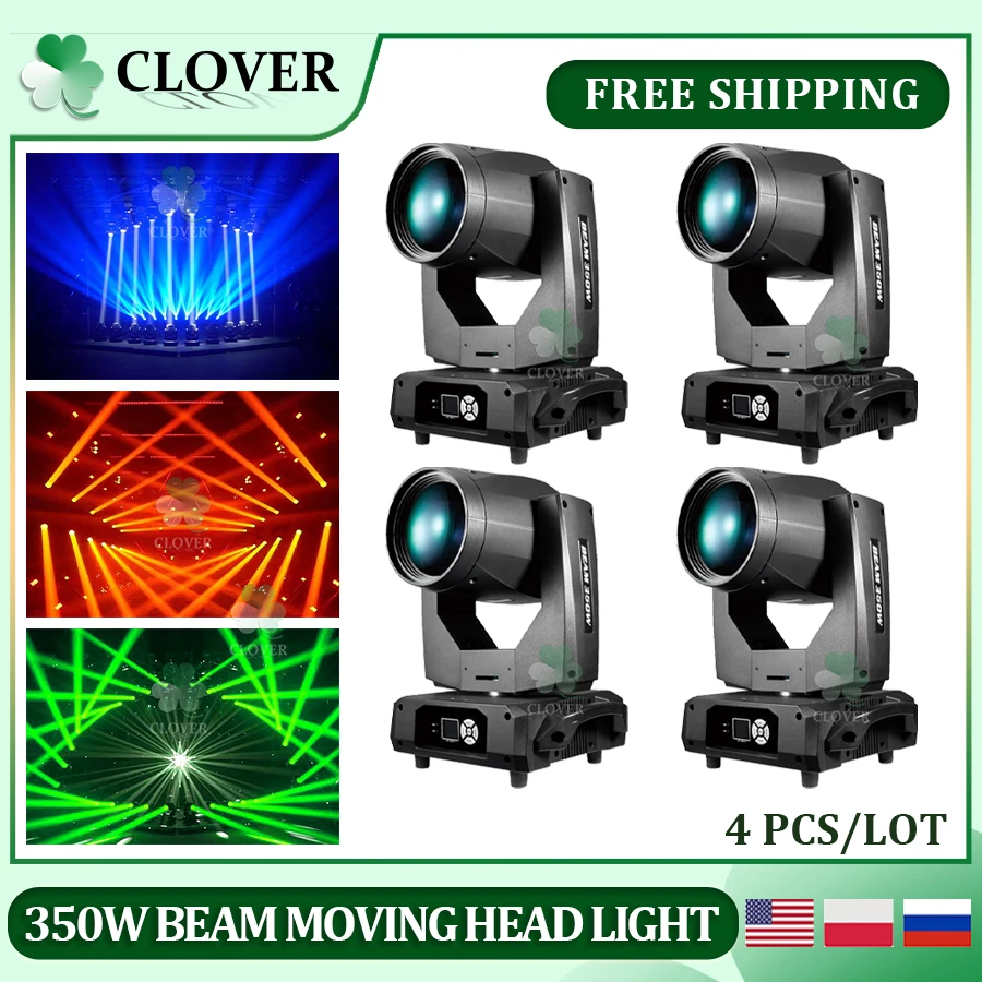 

0 Tax 4Pcs 350W 17R Beam Moving Head Light DJ Stage Light Stage Disco Lights Power Stage Light Christmas New Years Lights