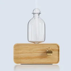 Nebulizing Essential Oil Diffuser Waterless Operated Aromatherapy Diffuser for Home Wood and Glass Aroma Diffuser Scent Machine