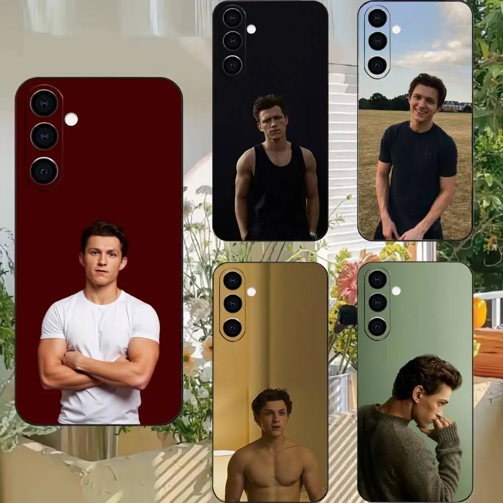 Most Popular-Tom Holland  Black Soft Silicone Phone Case for Samsung A73 20,21,22,31,32,52,53,72