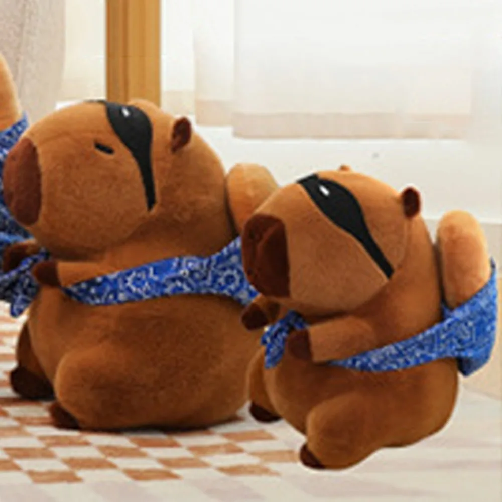 Dio ladro capibara peluche peluche capibara farcito bambola di pezza collezione cartone animato capibara soffice bambola decorazioni per la casa