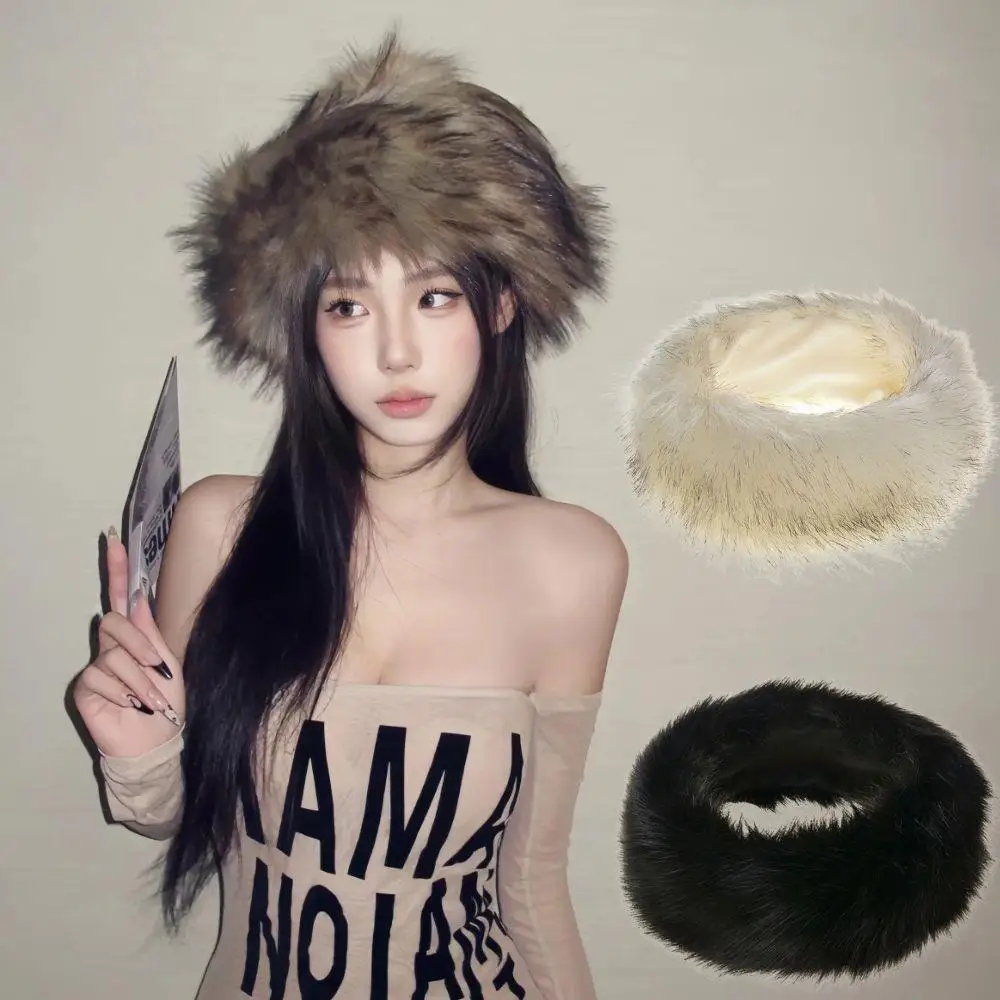 

Русские шапки с пушистым искусственным мехом, регулируемые однотонные плюшевые головные уборы, мягкие эластичные шапочки, морозостойкие грелки для ушей, лыжные шапки