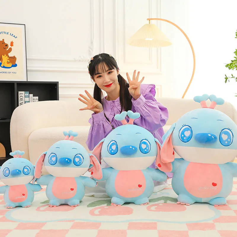 35/45/55/65cm Disney Kawaii Stitch Plush Toy Plushies Soft Cartoon Cute Pillow Birthday Gift Stuffed Dolls Home Decoration Toys