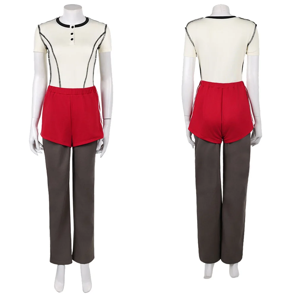 

Костюм для косплея TV ST 5 Eleven, белая футболка, красные шорты, одежда, комплект для Хэллоуина, карнавальный костюм для женщин