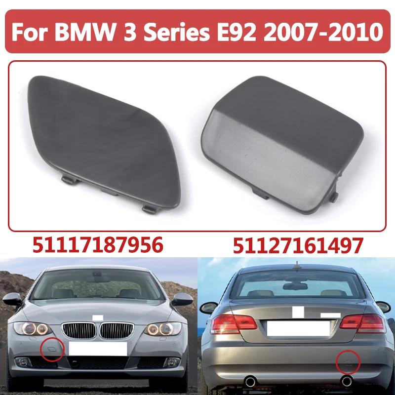 

Car Front Rear Bumper Tow Hook Cover Eye Cap ABS for 3 Series E92 2007-2010 51117187956 51127161497