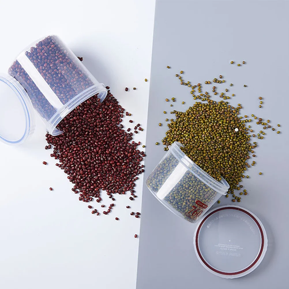 

1500Ml Sealed Storage Jar Airtight Leakproof Plastic Food Container For Dry Snacks Cereal Flour Rice Coffee Pantry Organization