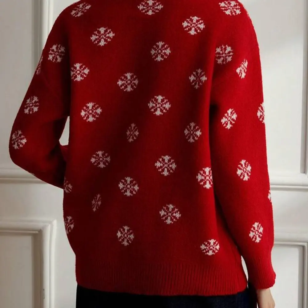 ملابس تريكو عصرية متعددة الاستخدامات على الطراز الأوروبي الأمريكي للخريف والشتاء وعطلات الكريسماس بتصميم حصري