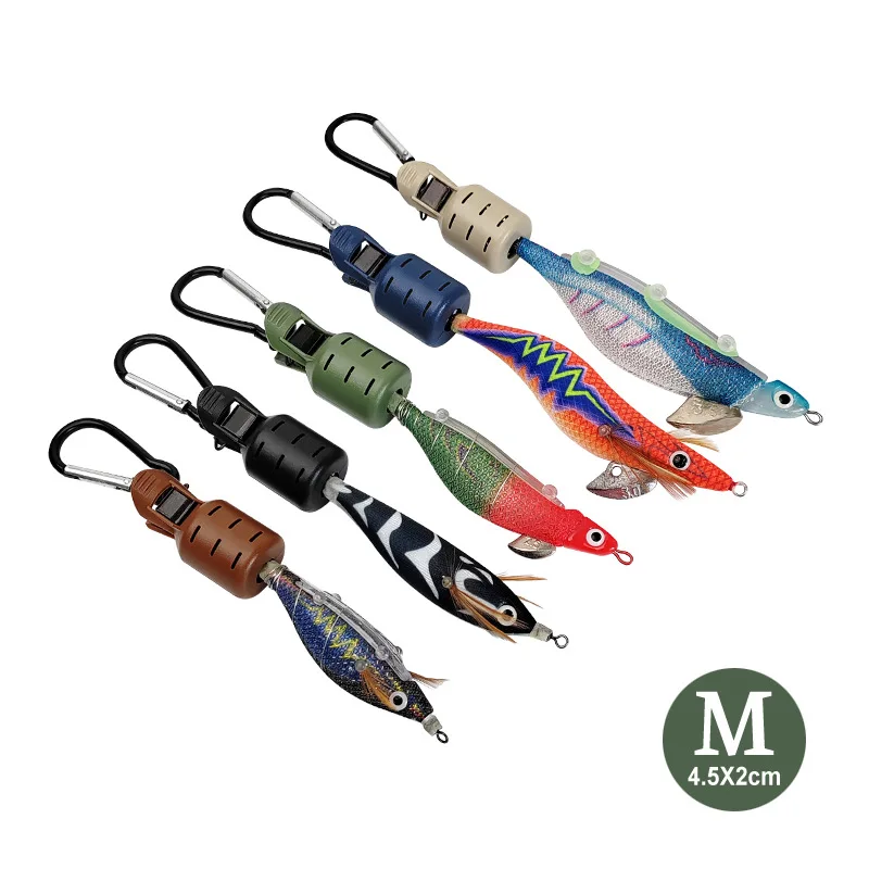 6/9 قطعة طعوم تهزهز الحبار حامي مع حلقة تسلق الأخطبوط Egi هوك غطاء الحبار مظلة إغراء غطاء الخشب الروبيان الطعم اكسسوارات #4