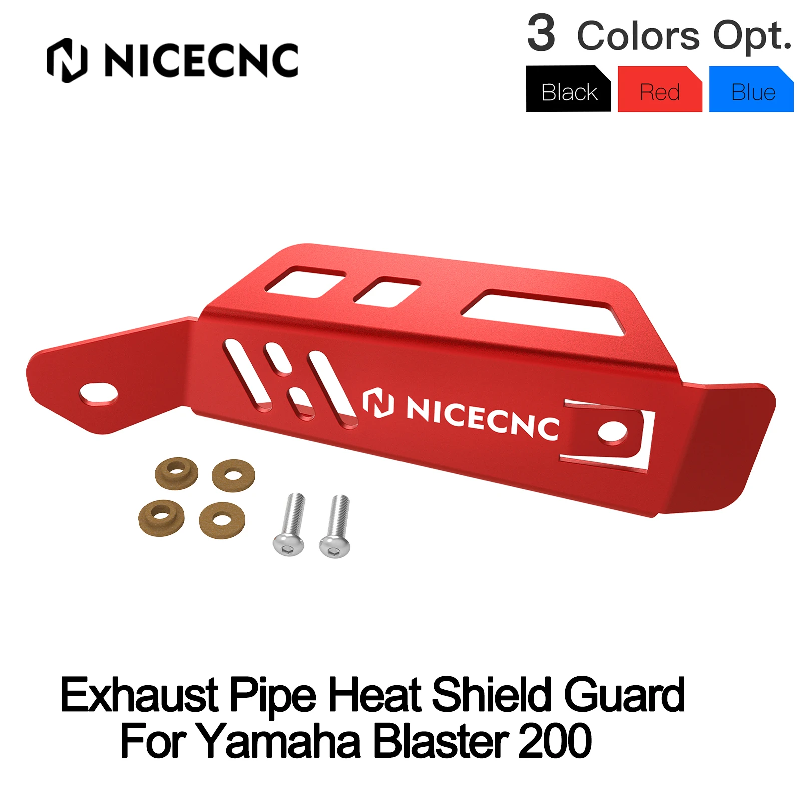 NICECNC ATV Exhaust Pipe Heat Shield Guard for Yamaha Blaster 200 YFS200 1988-2006 2002 Parts #2XJ-14718-00-00