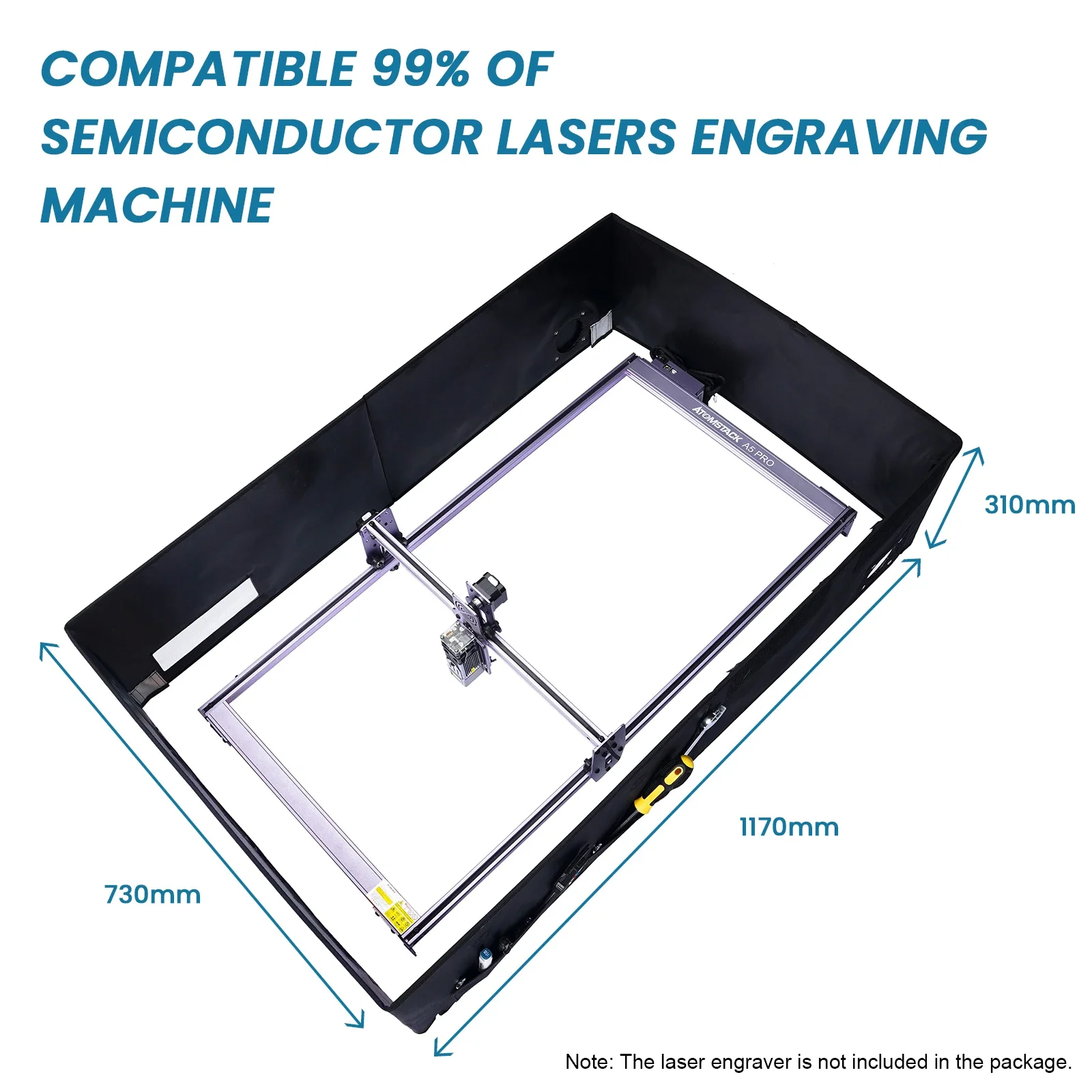 Atomstack Maker FB2 PLUS Enclosure 1170X730X310mm Dust-Proof Fireproof Cover Compatible with all Atomstack and Ortur NEJE Xtool