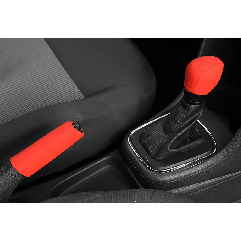 1set Suitable for Ford Ford Gear Sleeve Silicone Gear Sleeve General Non-slip Car Handbrake Cover Manual Shift Handle Head Cover