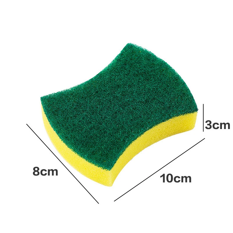 8-50pcs Double-Sided Magic Cleaning Sponge Set Highly Absorbent Rust Remover Pot Scouring Pad Kitchen Cleaning Tools