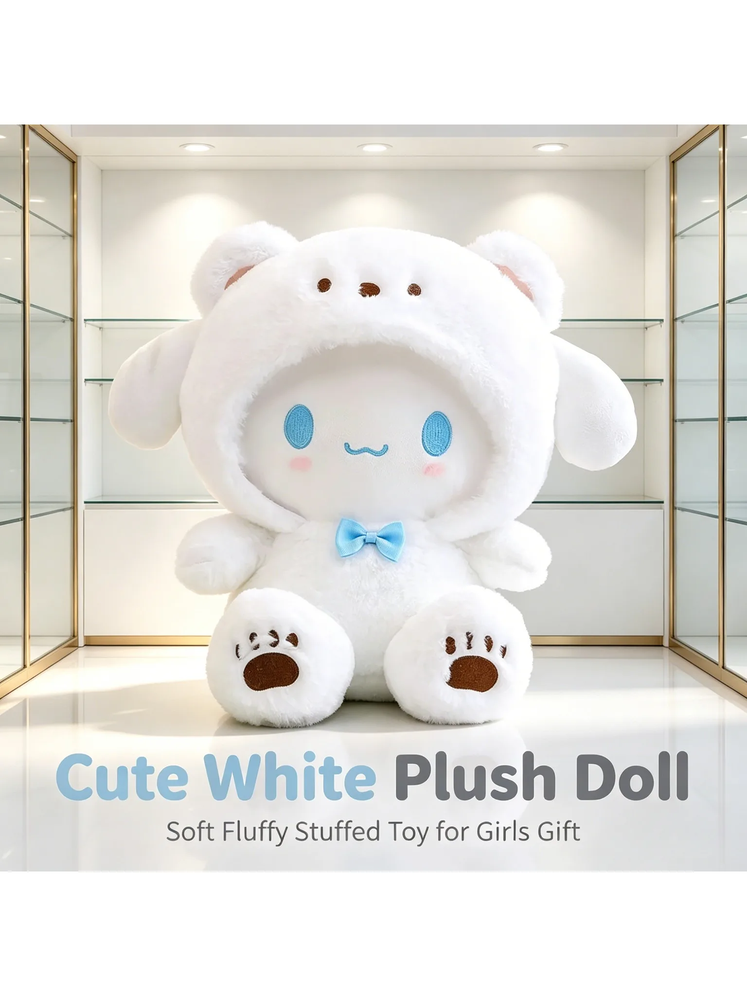 Anziehbare Sanrio-Charakter-Plüschtiere: Kuromi, My Melody, Cinnamoroll, Pochacco Stoffpuppen. Niedliche Dekorationen für Kinderzimmer