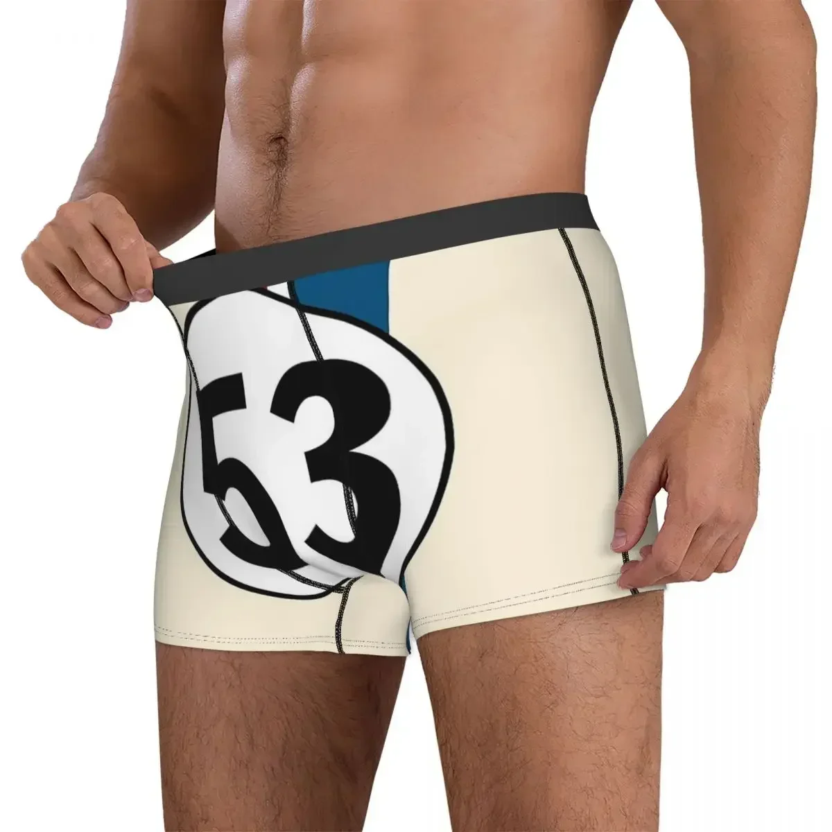 Boxer Underpants Shorts Herbie Number 53 Panties Men's Comfortable Underwear for Homme Man Boyfriend Gift
