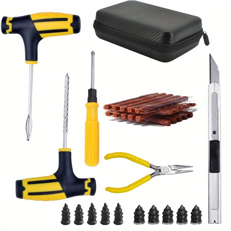 

Car Tire Repair Kit 36pcs Car Universal Emergency Tool Kit for Flat Tire Puncture Repair, Fit for Autos, Cars, Motorcycles