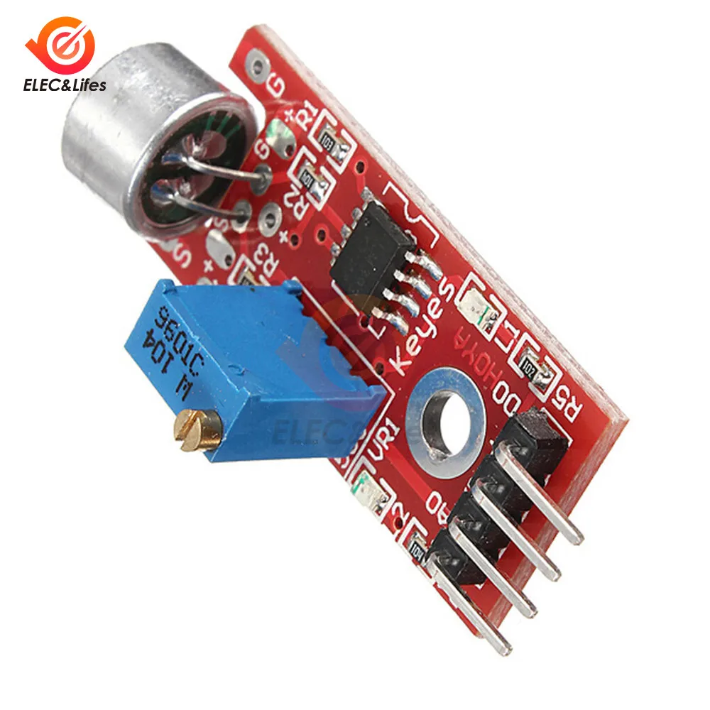 4Pin マイク音声サウンドセンサー検出モジュール Arduino 用 AVR PIC アナログデジタル出力センサー KY-037