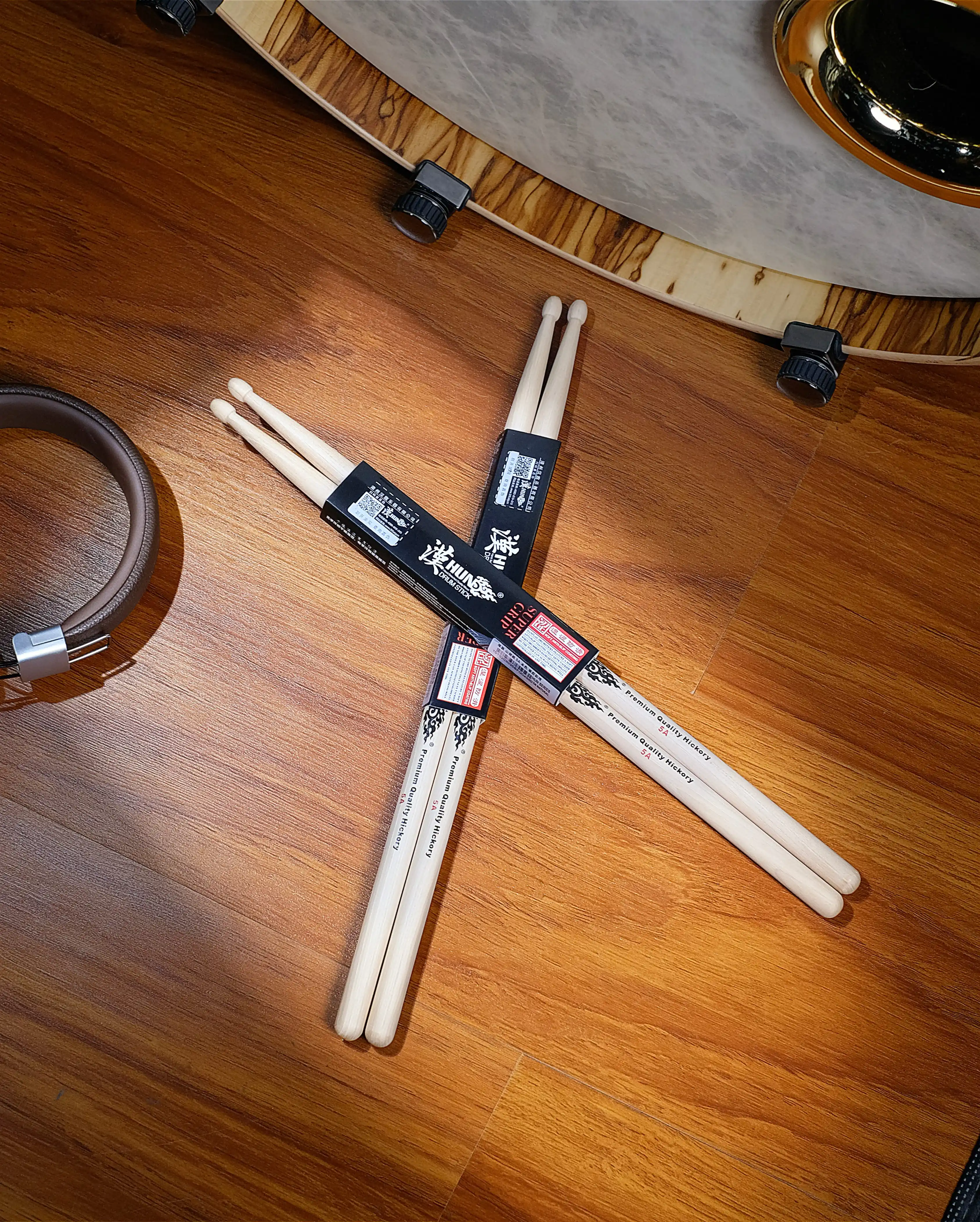 HUN 5A 2 Pasang Stik Drum Kayu - Drum Stick 5A ulasan dan harga