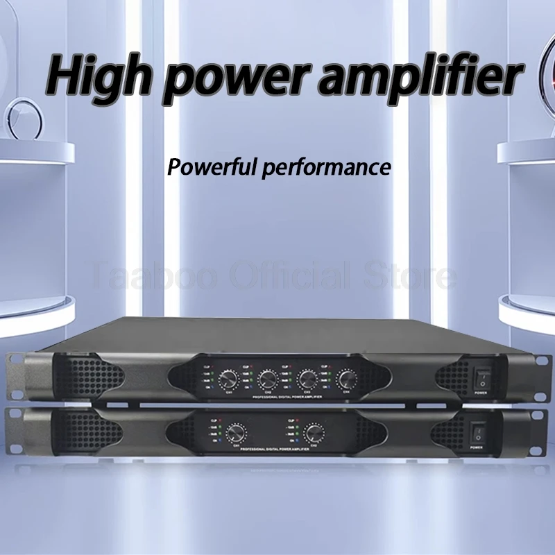 2/4 Channel Post Amplifier 2400W Amplifiers Hifi Professional Digital Sound Amps Audio For 15 inch Speakers Home Theater Stage