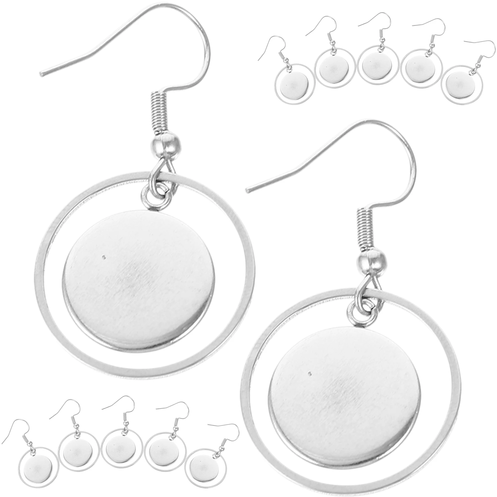 

20 Pcs Stainless Steel Hollow Ear Hooks for 12mm Gem Earrings DIY Jewelry Parts Bezels Resin Pendant Trays Lightweight Durable