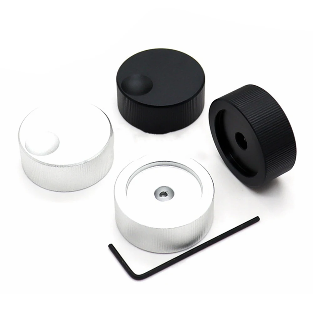 Encoder Knob Volume Control Knob Accessory Aluminum Knob Anti-slip Matte Solid Replacement Texture Black Parctical