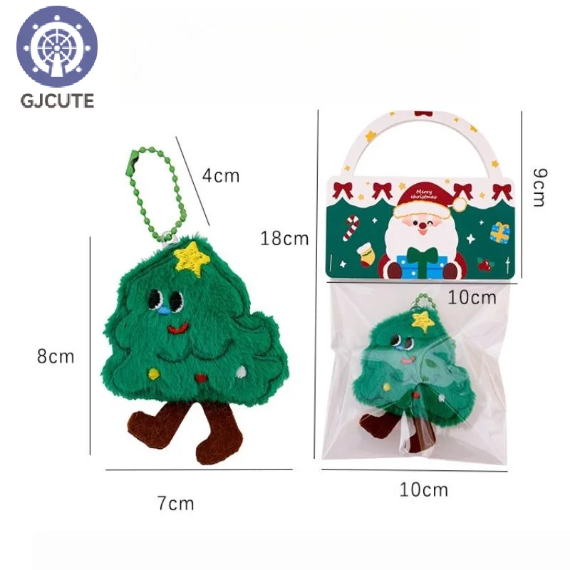 

Christmas Plush Ornament Cute Santa Claus Snowman Star Keychain Portable Bag Pendant Backpack Hanging Decor Gift For Friends