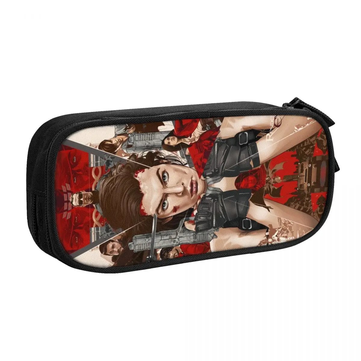 Custom Residented Evil Horror Game Pencil Cases Large Capacity Umbrellas Corporations Pencil Pouch Students Stationery view 2